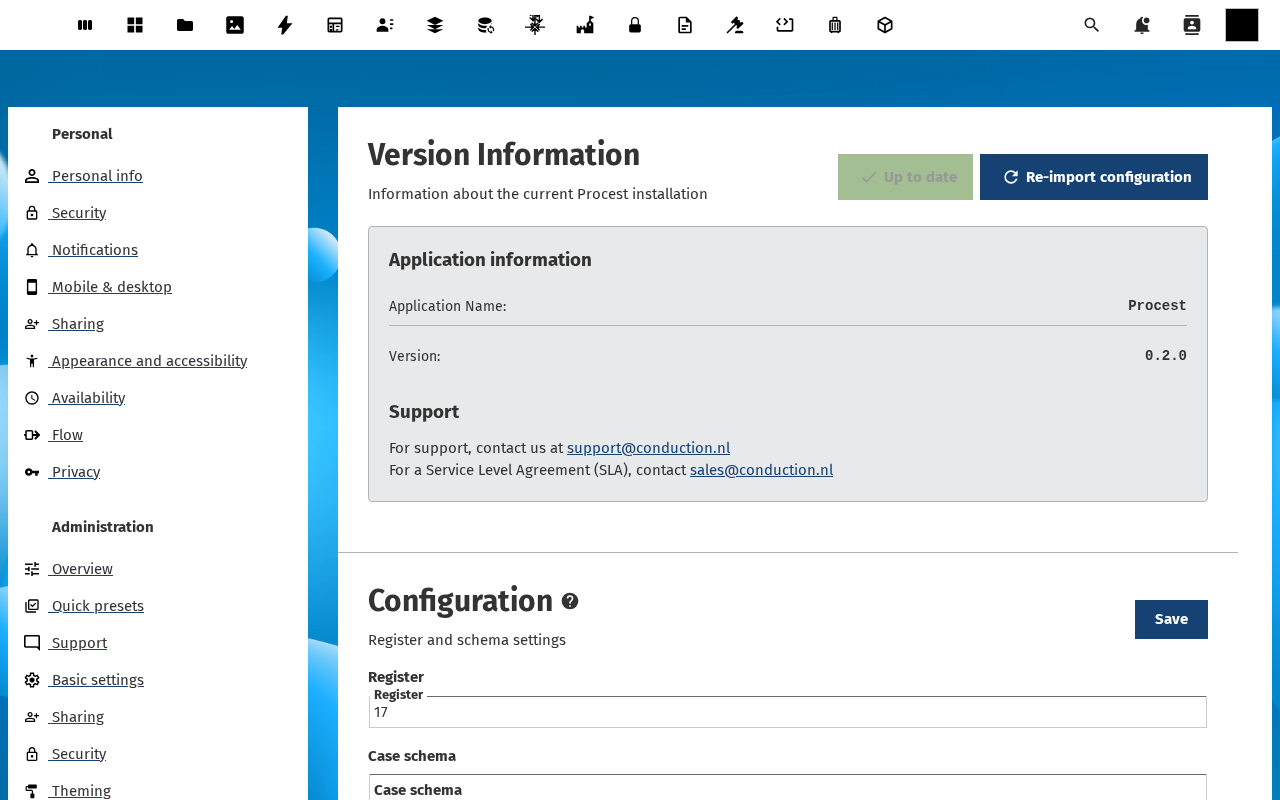 Re-import configuration
